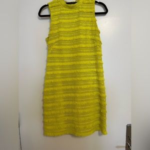 J. Crew yellow fringe sheath dress Size 4